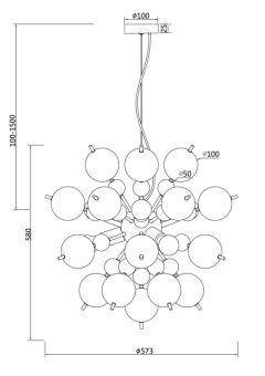 Подвесная люстра Maytoni MOD133PL-06BS