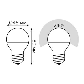 Светодиодная лампа Gauss 105102107-D