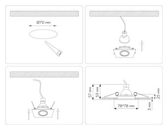 Встраиваемый светильник Ambrella Light TN102818