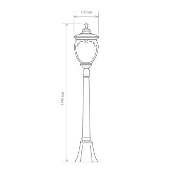Садово-парковый светильник Elektrostandard Andromeda F (GLYF-8024F) черное золото