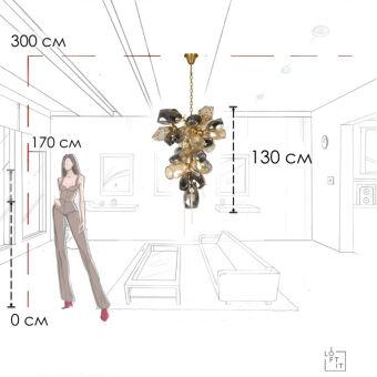 Подвесная люстра LOFT IT 10401/800M