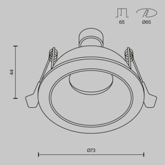 Встраиваемый светильник Maytoni Technical DL126-GU10-WMG