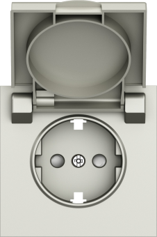 Накладка для розетки Schuko с заземлением, с крышкой, 16A 250 В~, шампань, серия S08