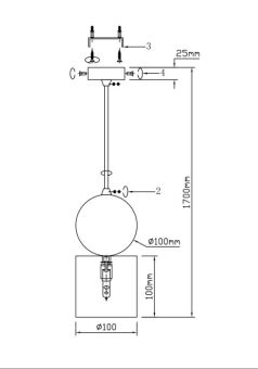 Подвесной светильник Fluorite FL1023-1P