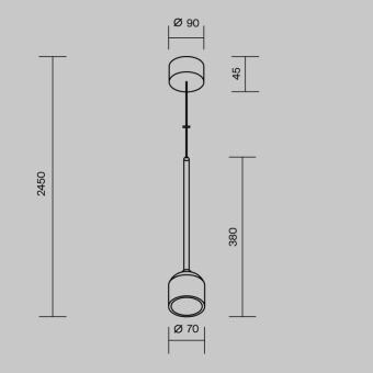 Подвесной уличный светильник Maytoni O491PL-L8W3K