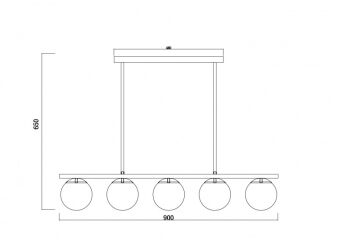 Люстра на штанге Freya FR5199PL-05BS