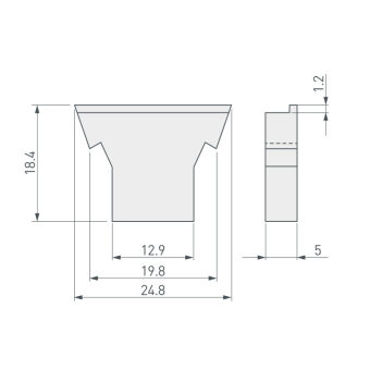 Заглушка профиля Arlight 027735