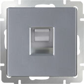 Розетка Werkel WL06-RJ-45 (серебряный)