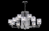 Подвесная люстра Crystal Lux NICOLAS SP-PL10+5 NICKEL/WHITE