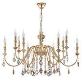 Подвесная люстра Crystal Lux MERCEDES SP6+6 GOLD/COLOR