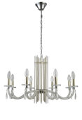 Подвесная люстра Crystal Lux AURELIO SP8 GOLD+CHROME/TRANSPARENT