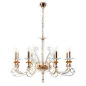 Подвесная люстра Crystal Lux CATARINA SP8 V2 GOLD/TRANSPARENT-COGNAC