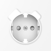 Накладка для розетки Schuko с зарядным устройством USB A+C, со шторками 16A 250В, глянцевый белый, серия S08