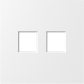 Накладка 2-я для розеток RJ45, TV, SAT, матовый белый, серия S08
