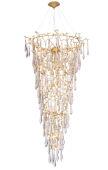 Каскадная люстра Crystal Lux REINA SP34 D1200 GOLD PEARL