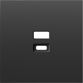Накладка для розеток USB, черный графит, серия S08
