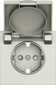 Накладка для розетки Schuko с заземлением, с крышкой, 16A 250 В~, шампань, серия S08