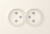 Накладка для розетки 2-й без заземления, со шторками 16A 250 В~, матовый кремовый, серия A07