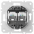 Механизм розетки RJ11 + RJ11 (двойная) cat.3/ClassE-4/4, серия DB
